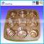 Disposable golden Plastic Biscuit Packing Trays chocolate tray