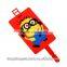 2016 promotional custom rubber pvc name card luggage tag for travel