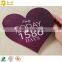 Hot sale creative heart shape handmade greeting card with envelope