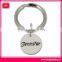 High quality logo custom engraved stainless steel keychain
