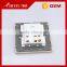 fashion design famous brand BIHU golden panel 2 gang light zigbee wall switch