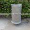Powder coated metal street furniture steel waste bin for street