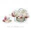 ceramic tea set with metal rack , 13pcs tea/cofee set