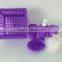 Fantasy collection purple 6pcs Plastic Bathroom Square Shower Caddy With Shrinking Packing