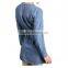 2015 women's V-neck down long sleeve tunics short denim jeans dress JXQ813