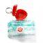 Mini heart shape keyring cpr training mask ,cpr breath barrier for training