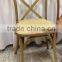 Vintage Oak/beech/birch wood dining cross back chair, X back chair