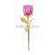 Artificial Crystal Pink Lady Rose Valentine's Gift Rose Crystal Craft