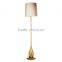 2017 hot decorative floor standing light for hotel with linen shade good for inn decor high end fower floor lamp