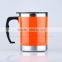 Orange Stainless Steel Travel Auto Mug for Hot Drinking