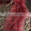 Gold Supplier CHINAZP Wholesale 40g Weight Selected Prime Quality Colored Reddish Brown Turkey Marabou Feathers Plumage Scarf Bo