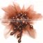 Fantasy colorful tulle flowers with beads