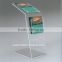 acrylic tabletop brochure display cases with small pockets