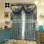 luxury 2016 100% polyester flocking drapery window curtain