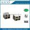 china manufacturer top quality connector pcb mounting 90 degree 8P8C metal tab up rj45 female socket with dual color LED
