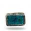 Metal & Glass rectanglel Knob (Green)