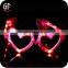 Factory Wholesale Red Heart-Shaped Plastic Led Party Sunglasses