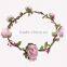 Fashion chrysanthemum hairband ,bohemian style flower tiara/crown wedding headband for bridal