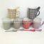2016 hot sale many designs glazed porcelain advertising gift mugs cup with spoon and color box,porcelain ware mugs coffe cup