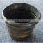 Pack 3 Antique Bronze Effect Garden Plastic Outdoor Planters