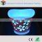 remote control wireless color change Plastic led wine cooler/ice bucket