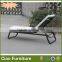 Flower weaving outdoor furniture plastic rattan beach sun lounger