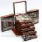 2016 folding wooden jewelry box with mirror