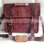High quality classic design handmade vintage genuine goat leather laptop bag