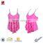 Wholesale Ladies Beautiful High Cut Sexy Pink One Piece Bathing Suits