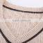 New designs 100% cashmere v neck cable knit sweater for men