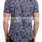 Ahead of Fashion Abstract-printing Men's Button up Collar Shirt Design With Labels