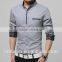 100% Mercerized cotton mens shirts with printed patchwork design wash and wear dress shirts long sleeve dress shirt