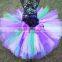 Wholease kids tutu skirts factory directly children tutu rainbow baby girls tutu skirt
