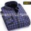 Custom lined plaid flannel warm slim fitted hawaiian shirt latest shirt designs for men 2015