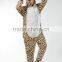 wholesale onesie with drop seat leopard print adult kids animal pajamas