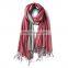 Fashion Women Pattern Solid Color Vintage Elegant Dubai Head Scarves Shawls With Tassel