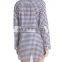 C48 Gingham Cover-Up Boyfriend Beach Shirts Women Long Sleeve