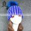 Factory Women Winter Crochet Hat Fashion Fur Pompom Beanie