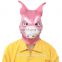 Fashion Funny Natural Klipdas Rabbit Party Colorful Latex Rubber Full Head Masks