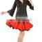 Practice two pieces latin dance costume with top and dress L-7055#
