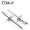 ALUMINUM MULTI GRIP OPEN END LARGE FLANGE HEAD BLIND POP RIVETS
