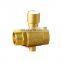 Brass Magnetically controlled locking trunnion ball valve gas ball valve