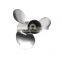 Yacht stainless steel 3 blade outboard motor marine propeller