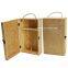 Manufacturers custom high-end portable flip double pine wood red wine wooden box packaging box custom wine gift box