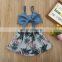 Girls' Baby Sets Strapless Shirt Coconut Tree Print Skirt Summer 2020 Children's Clothing Wholesale