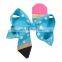 free 6''*4.5" Pencil Print Hair Bows for Girls Back to School Supplier Hairgrips Pen Quality Ribbon Bows Clips Kids Headwear