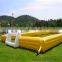 Outdoor Movable Giant air pop up inflatable soccer arena,inflatable water soap slippy football sport game