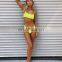 2019  Women Sexy Bikini Comfortable Tube Top Split Bikini  Body Shaped Luxury Fabric Fluorescent Solid