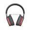 Folding Black ANC Active Noise Cancelling Earphone with Microphone LED Light for game music
