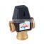 3 Way DN20 Mixing Valve Male Thread Brass Thermostatic For Solar Water Heater